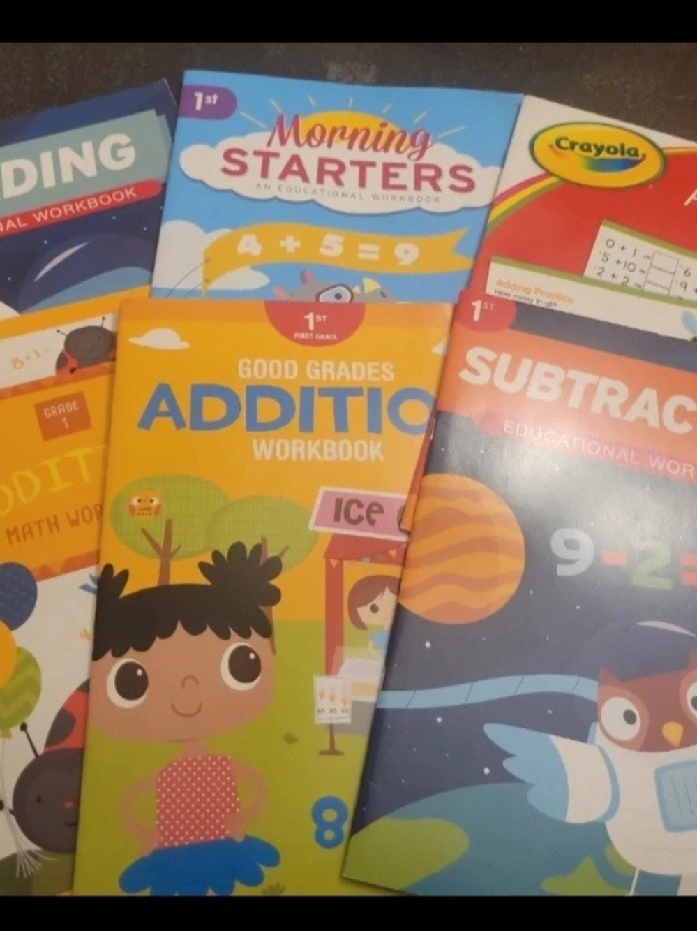 Lot of 6 Grade 1 Educational Workbooks Reading